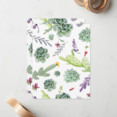 Cactus Pattern Notitiekaartje (Voorkant / Achterkant in situ)