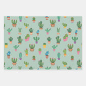 Cactus Pattern Plant Mom Wrapping Paper Sheets (Voorkant)