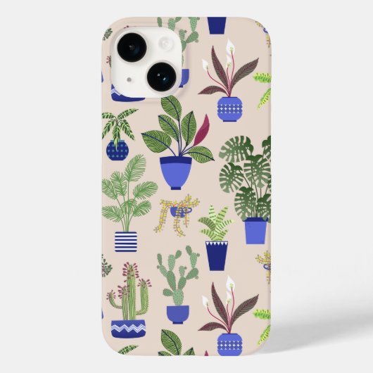 Cactus Pattern roze Case-Mate iPhone Case (Achterkant)