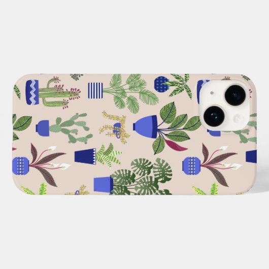 Cactus Pattern roze Case-Mate iPhone Case (Achterkant (horizontaal))