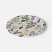 Cactus Pattern roze Papieren Bordje (Gekanteld)