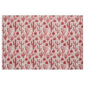 Cactus Pattern - Ruby Red en White Stof (Fat Quarter)