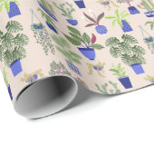 Cactus Pattern Simplistic Cadeaupapier (Rol Hoek)