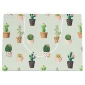 Cactus Pattern - Succulent Plant Groot Cadeauzakje (Voorkant)