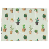 Cactus Pattern - Succulent Plant Groot Cadeauzakje (Achterkant)