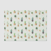 Cactus Pattern - Succulent Plant Tissuepapier (Voorkant)
