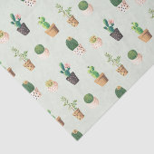 Cactus Pattern - Succulent Plant Tissuepapier (Detail)