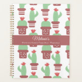 Cactus Pattern Teacher School Homeschool Planner (Voorkant)