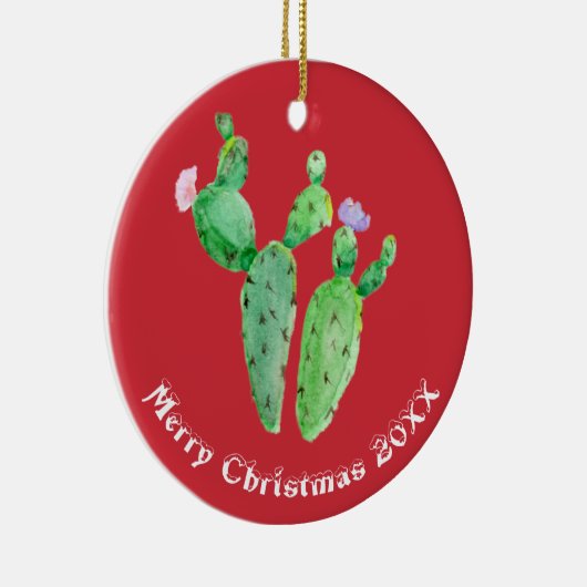Cactus Personalized Keramisch Ornament (Rechts)