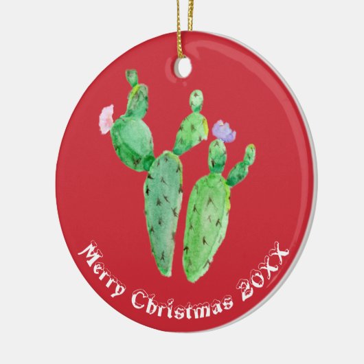 Cactus Personalized Keramisch Ornament (Links)