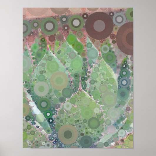 Cactus Photo Art Green Pink Brown TMCdesigns Poster (Voorkant)