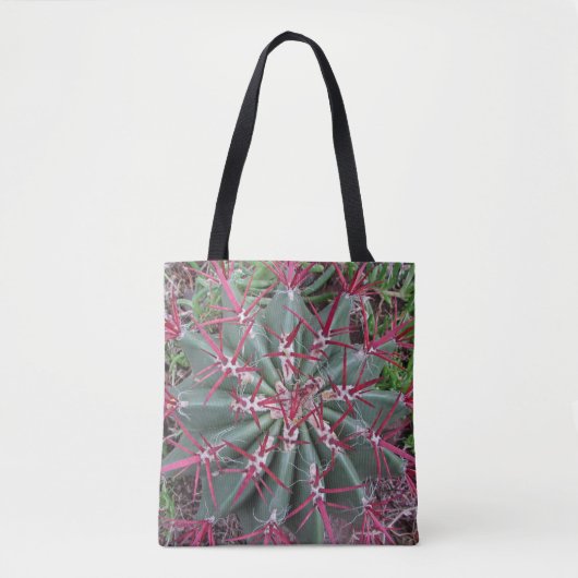 Cactus Photo Red Thorn Desert Plant Southwest Tote Bag (Voorkant)
