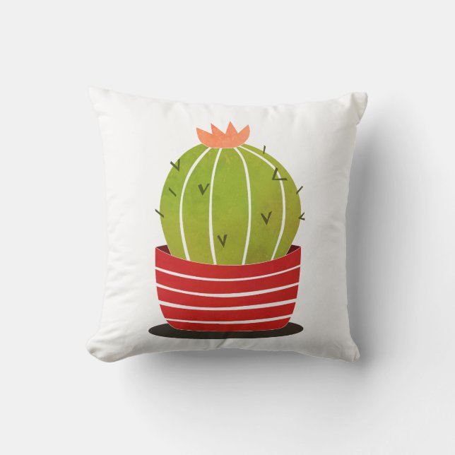 CACTUS PILLOW cactus in een pot Minimale kunst Kussen (Voorkant)