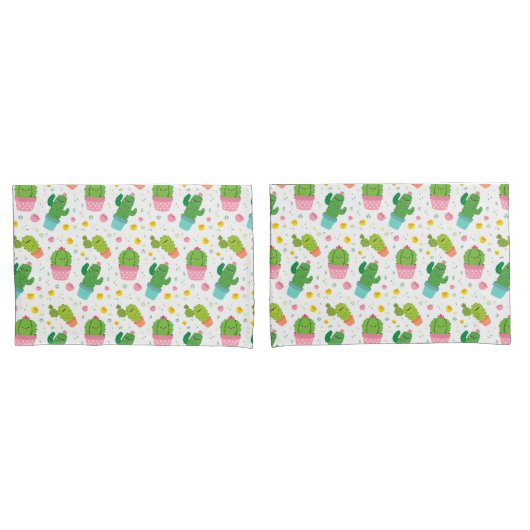 Cactus Pillow Hoesje Kussensloop (Voorkant-Set)