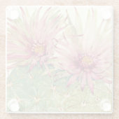 Cactus Pink Blossom Glazen Onderzetter (Achterkant)