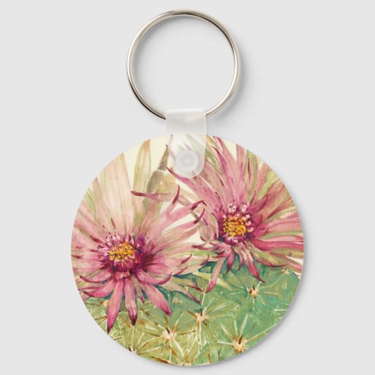 Cactus Pink Blossom Sleutelhanger (Voorkant)
