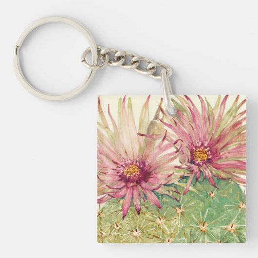 Cactus Pink Blossom Sleutelhanger (Voorkant)