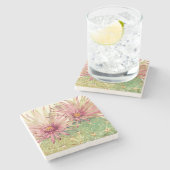 Cactus Pink Blossom Stenen Onderzetter (Zijkant)