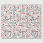 Cactus Pink Mint Succulents Desert Planten Cadeaupapier (Vlak)