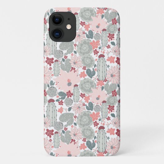 Cactus Pink Mint Succulents Desert Planten Case-Mate iPhone Case (Achterkant)