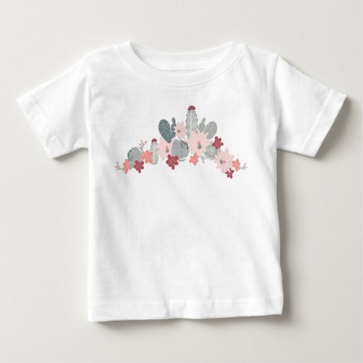 Cactus Pink Mint Succulents Desert Planten Motif (Voorkant)