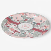 Cactus Pink Munt Succulents Cacti Planten Papieren Bordje (Gekanteld)