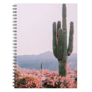CACTUS PLANT BESIDE ORANJE VERLAAGD PLANT NOTITIEBOEK