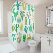 Cactus plant:  bloemenset. douchegordijn (In situ)