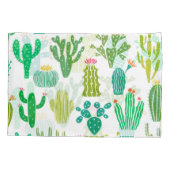 Cactus plant: bloemenset. kussensloop (Achterkant)