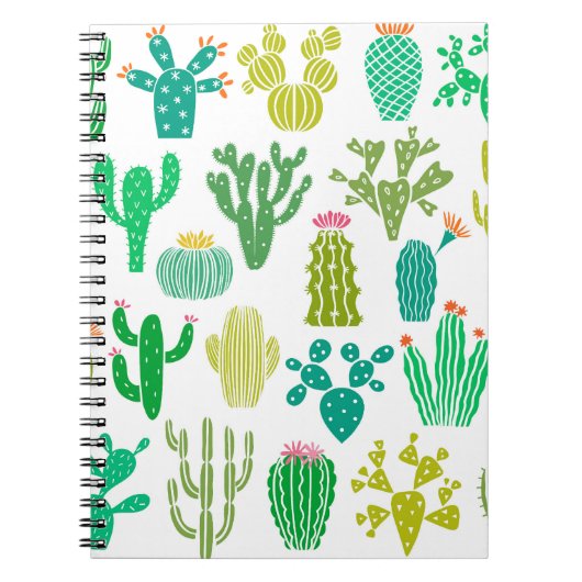 Cactus plant:  bloemenset. notitieboek (Voorkant)