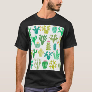 Cactus plant: bloemenset. t-shirt