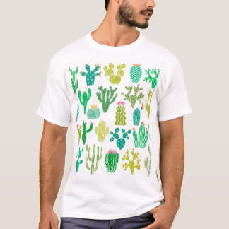Cactus plant: bloemenset. t-shirt