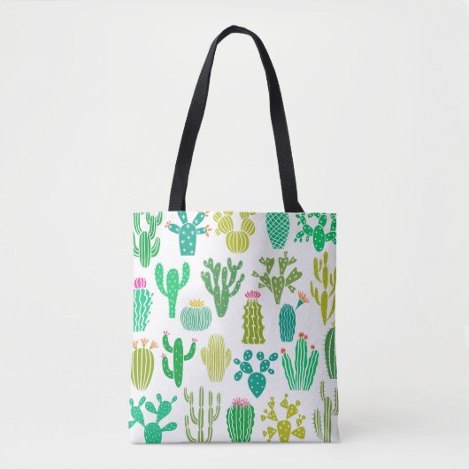 Cactus plant: bloemenset. tote bag (Voorkant)