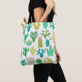 Cactus plant: bloemenset. tote bag (Dichtbij)