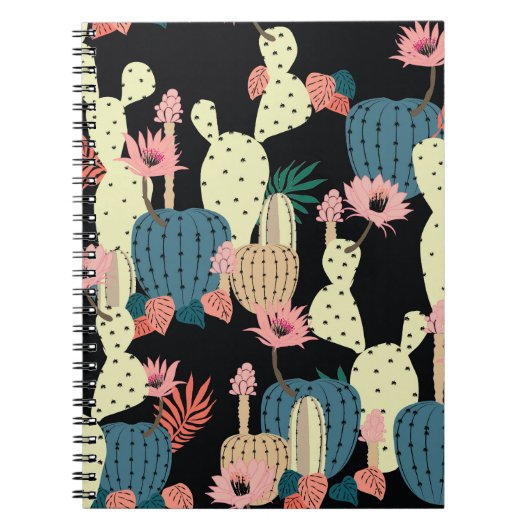 Cactus Plant: Botanisch Patroon Notitieboek (Voorkant)