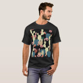 Cactus Plant:  Botanisch Patroon T-shirt (Voorkant volledig)