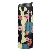 Cactus Plant:  Botanisch Patroon Thermosbeker (Gedraaid links)