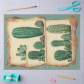 Cactus Plant Ephemera Collage Art No2 Tissuepapier (Craft)