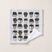 Cactus plant funky patroon bad handdoek (Wasdoekje)