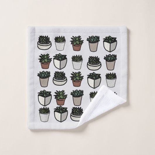 Cactus plant funky patroon bad handdoek (Wasdoekje)
