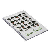 Cactus plant funky patroon notitieboek (Rechterzijde)