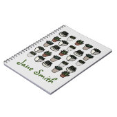 Cactus plant funky patroon notitieboek (Linkerzijde)