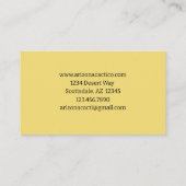 Cactus Plant gele bloemwoestijn Visitekaartje (Achterkant)