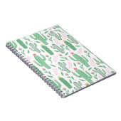 Cactus Plant Green Paars Pattern Notitieboek (Rechterzijde)
