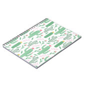 Cactus Plant Green Paars Pattern Notitieboek (Linkerzijde)