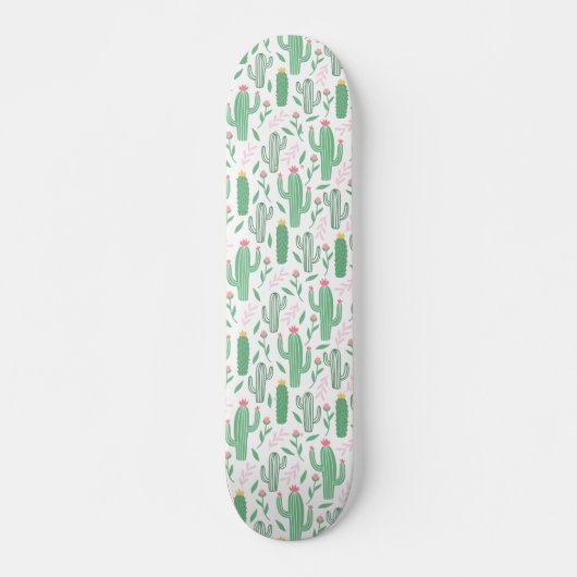 Cactus Plant Green Paars Pattern Persoonlijk Skateboard (Voorkant)
