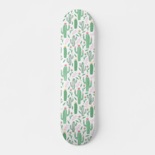 Cactus Plant Groen Paars Patroon Persoonlijk Skateboard