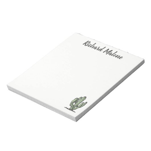 Cactus Plant Hand Getekende Illustratie Persoonlij Notitieblok (Linkerzijde)