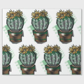 Cactus Plant in een potje Cadeaupapier (Vlak)
