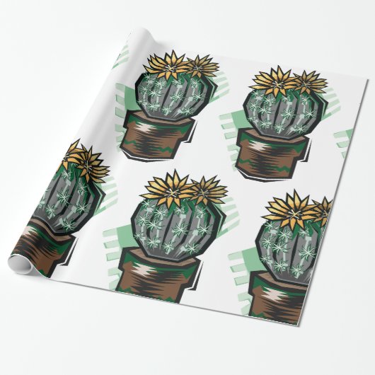 Cactus Plant in een potje Cadeaupapier (Uitgerold)
